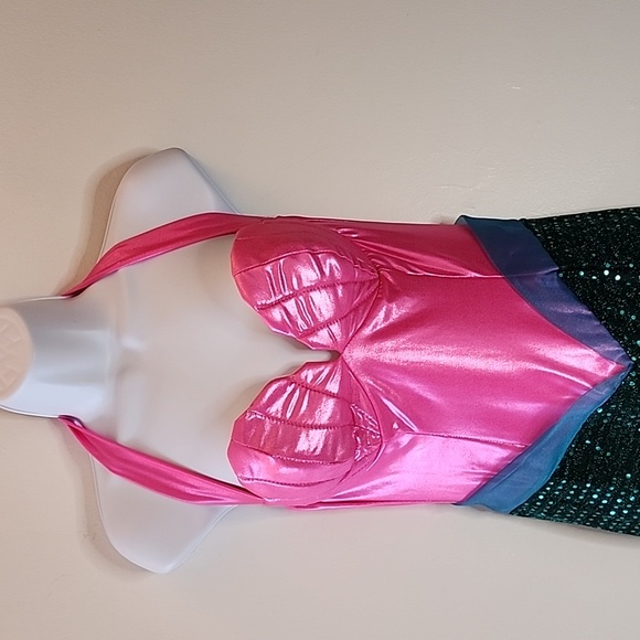 In Character Halloween Mermaid Costume Set, Size Small, Pink and Turquoise - Picture 4 of 11
